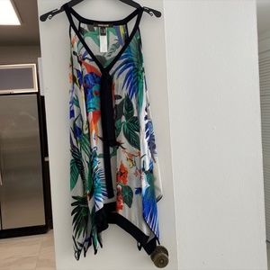 ROBERTO CAVALLI tank top silk with floral print